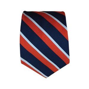 POLO BY RALPH LAUREN BLue Striped Silk Tie HANDMADE ITALY 58"/ 3.6" EC